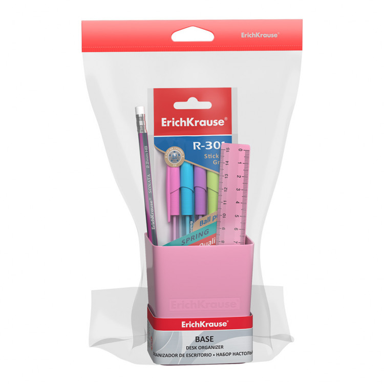 Биро сет Base мат (чаша, 4пенкала, молив, линијар)